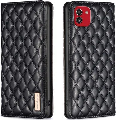 Image de Galaxy A03 Case, Elegant Flip Leather Case with Card Slots and Stand for Samsung Galaxy A03 black