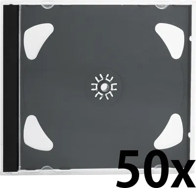 Zdjęcie produktu dla 2 CD / DVD Jewel Case Black 10mm 50 sztuk