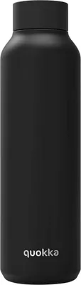 Produktbild von Quokka Solid - Doppelwandige, vakuumisolierte Edelstahl-Trinkflasche, tragbare Thermoskanne 630 ml (Jet Black)