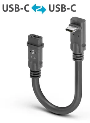 Immagine prodotto di PureLink MicroX4 da USB-C a USB-C a 90°, USB4 Gen2x2, 20 Gbps, 0,10 m