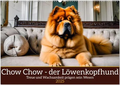 Produktbild von Chow Chow - der Löwenkopfhund (Wandkalender 2025 DIN A2 quer), CALVENDO Monatskalender