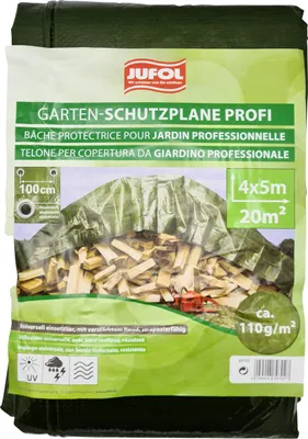 Produktbild von Jufol Abdeckplane Profi 4 x 5 m = 20 m² - 110 g/m² grün-silber