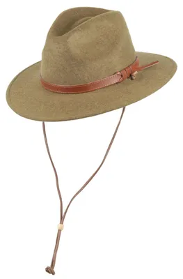 Produktbild von Scippis Outdoor Filzhut Warren mit Leder-Garnitur & Kinnband, grün, Gr. XL