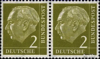 Produktbild von Briefmarken BRD (BR.Deutschland) 1954 Mi 177x wP waagerechtes Paar postfrisch Heuss