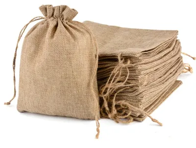 Productafbeelding van Katoenen zakjes met trekkoord - set van 25 stuks - voor opslag en verpakking - 15 x 20 cm