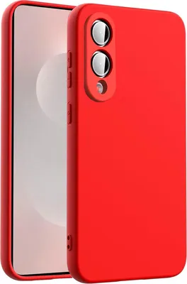 Zdjęcie produktu dla Etui ochronne na telefon komórkowy Samsung Galaxy S25 Edge silikonowo-żelowe etui na telefon komórkowy, czerwone