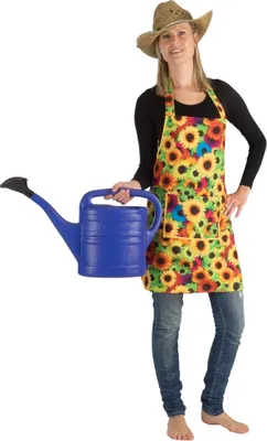 Gärtner Kostüm Blumenschürze Gärtnerschürze für Damen mit Gießkanne in der Hand von Vorne