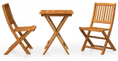 Produktbild von vidaXL 3-tlg. Garten-Essgruppe Klappbar Massivholz Akazie