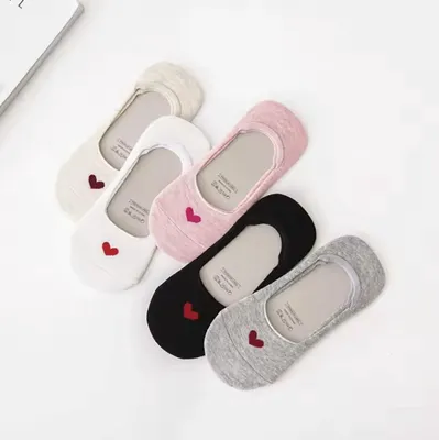 Produktbild von CHPN – Sneaker-Socken – Knöchelsocken – 5 Paar – lustige kurze Socken – Herzen – Socken – Größe 35/39 – schöne Socken – Socken – trendige Socken