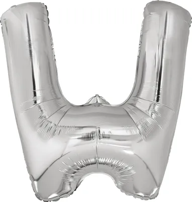 Immagine prodotto di Palloncino in foil lettera W argento - 88 cm
