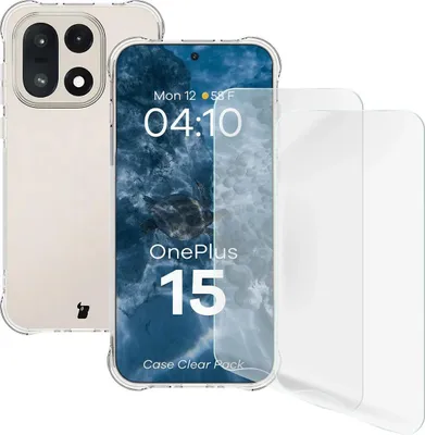 Produktbild von Handyhülle + 2x Folie für OnePlus 15, Bizon Case Clear Pack, Transparent