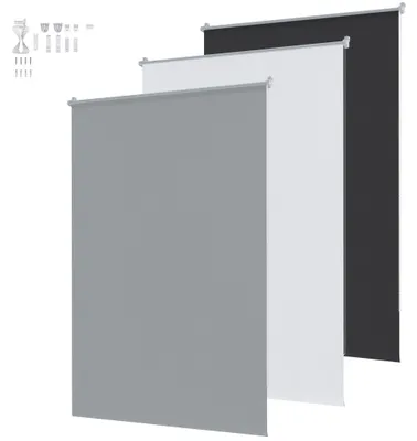 Produktbild von QEENTOE Verdunkelungsrollo Thermorollo Seitenzugrollo Seitenzug Klemmrollo ohne Bohren Klemmfix, 120 x 210 cm, Grau
