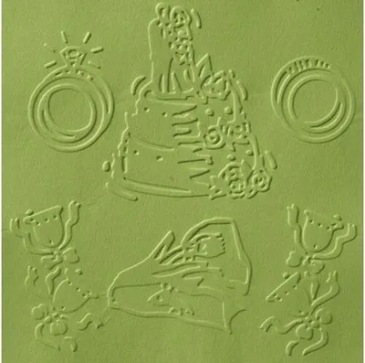 Produktbild von Embossing-Prägefolder/ -schablone Hochzeit 10,6x15cm