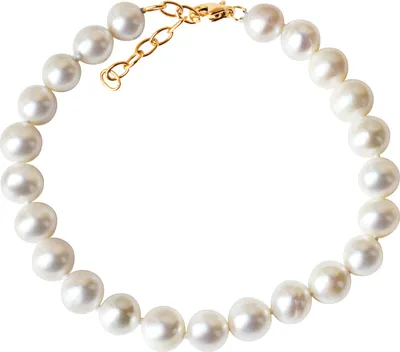 Produktbild von V Armband 375/- Gold 18+3cm gelb Perle 360360040-2