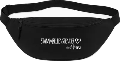 Produktbild von Huuraa Bauchtasche Stammzellenspender mit Herz 2,5 Liter Black Polyester Crossbody Bag Geschenkidee