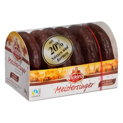 Zdjęcie produktu dla Wicklein Meistersinger Nuremberg wafle piernikowe w czekoladzie 200g