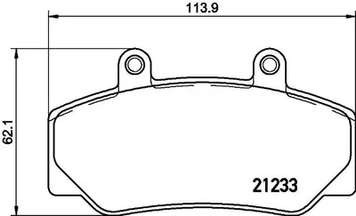 Produktbild von HELLA Bremsbeläge Satz Vorne Bremsklötze für VOLVO 940 Kombi (945) 8DB 355 019-031