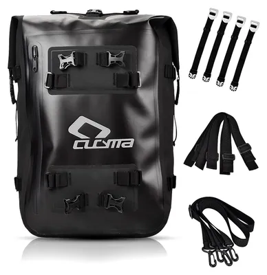 Imagen del producto de Bolsa trasera impermeable para motocicleta, bolsa de sillín multifuncional