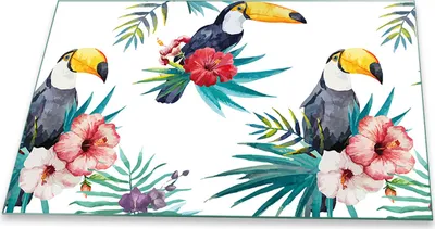 Immagine prodotto di Coperchio per piano cottura in ceramica copertura dell'alzatina in vetro universale 80x52 animali colorati