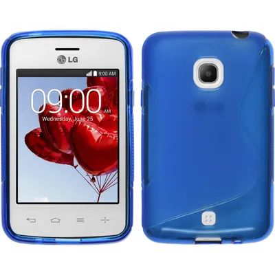 Produktbild von PhoneNatic Case kompatibel mit LG L30 - blau Silikon Hülle S-Style + 2 Schutzfolien