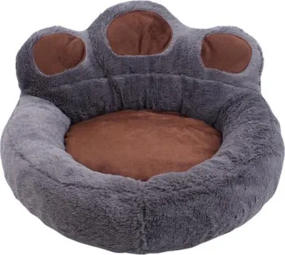 Produktbild von Pettimania Hundebett Pfote grau, Maße: 40 x 45 cm