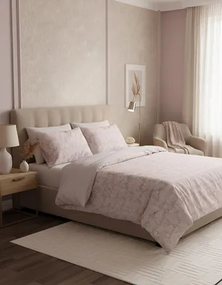 Productafbeelding van L'essentiel Maison, Satinslaapset (200x200 cm) - 100% katoen, poederkleur