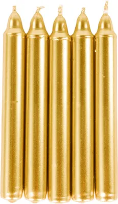 Zdjęcie produktu dla Metaliczne świece stołowe z parafiny, 10 cm