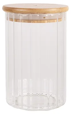 Image de Clayre & Eef Bocal à provisions Ø 8x13 cm Verre transparent
