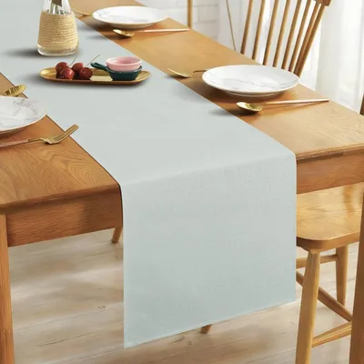 Imagen del producto de Mantel individual gris claro, 40 x 140 cm, resistente al agua, resistente al calor, antideslizante, ideal para la cocina