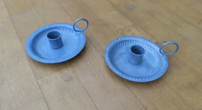 Produktbild von Kerzenteller  Kerzenhalter Kerzenständer 2er Set Eisen f. Stabkerzen