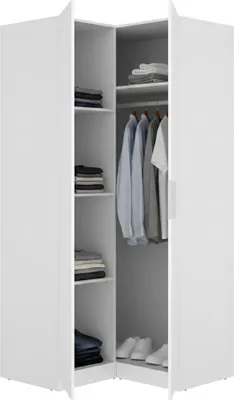 Immagine prodotto di Luber - Guardaroba 2 Ante, 95x204h cm Bianco, Appendiabiti