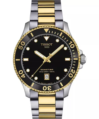 Produktbild von Tissot Seastar 1000 Quarz, schwarzes Zifferblatt, 40 mm, PVD