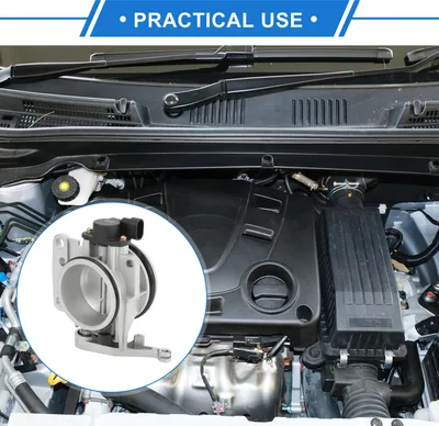 Image de Ensemble Corps De Papillon Compatible Pour Renault Clio Megane Scenic Laguna Logan 1.4 1.6, Actionneur De Corps De Papillon De Moteur En Alliage D'Aluminium De 57 Mm Ton Argenté.