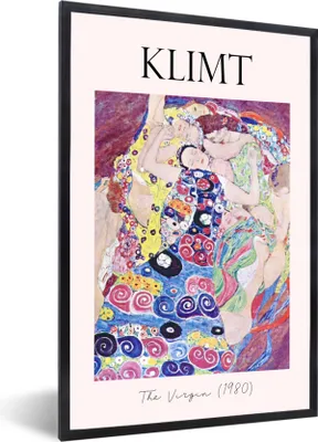 Produktbild von MuchoWow® Gerahmtes Poster Kunst - Gustav Klimt - Die Jungfrau (1980) 60x90 cm - Poster mit Schwarzem Bilderrahmen Wandposter Rahmen Foto Bilder - Kunst