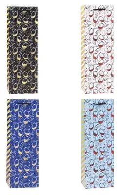 Obrázok produktu pre Ozdobná taška na fľašu 12 x 36 x 9 cm, mix ROZETTE