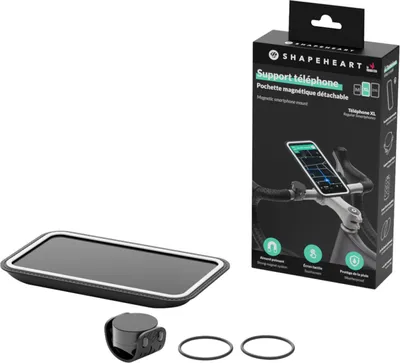 Produktbild von Shapeheart Handyhalter BIKE XL Schwarz - Magnetische Fahrradhalterung für Sma...