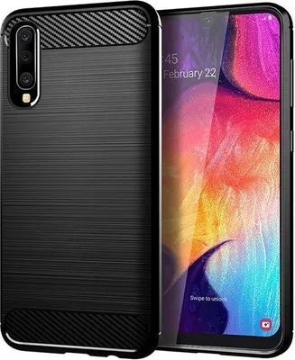 Produktbild von Carbon Shield TPU Hülle für Samsung Galaxy M30 - Schwarz KP19395