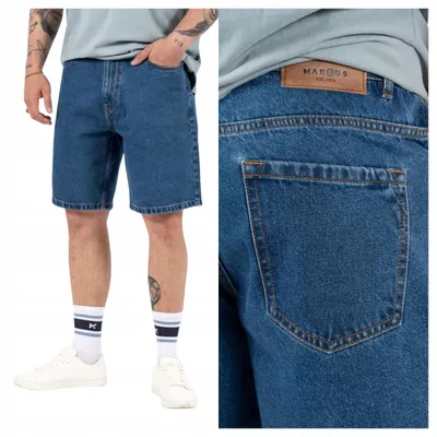 Obrázok produktu pre Marcus | Justin – pánske džínsy krátke, modré, veľkosť W38