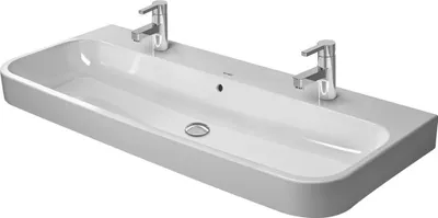 Immagine prodotto di Lavabo per mobili Duravit HAPPY D.2 con sfioratore, foro per rubinetto, 1200 x 505 mm, 2 fori per rubinetto bianco