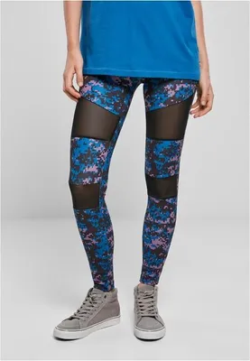 Produktbild von Urban Classics Damen Leggings Ladies Camo Tech Mesh Leggings Digital Duskviolet Camo-XS