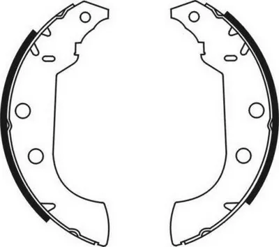 Produktbild von ABE Bremsbackensatz Trommelbremse Hinten passend für PEUGEOT 306 Schrägheck (7A, 7C, N3, N5) C0P008ABE