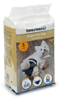 Produktbild von Beeztees - Hundewindel - schwarz - S - 20Stk.
