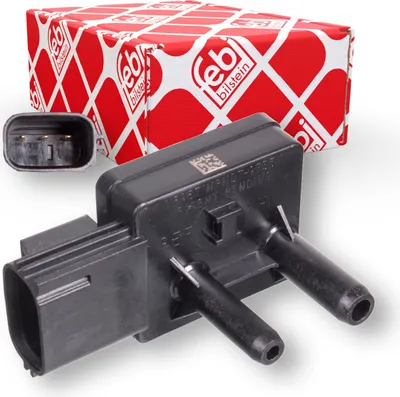 Produktbild von FEBI BILSTEIN 100855 Abgasdruck Differenzdrucksensor für FORD Fiesta Mk6 Schrägheck (JA8, JR8) Transit Mk6 Kasten (V347, V348, FA) Transit Mk6 Bus