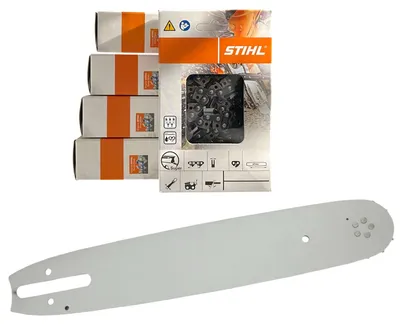 Produktbild von 5 Stück Stihl Sägekette Rapid Super 36RS 3/8 1.6 mm 57 TG VM + Profi C Führungsschiene 37/38 cm 36210000057