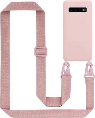 Obrázek produktu pro Cadorabo Ochranné pouzdro pro Samsung Galaxy S10 PLUS Case v růžové barvě Pouzdro na mobilní telefon s řetízkem Délka nastavitelného řemínku na šňůru