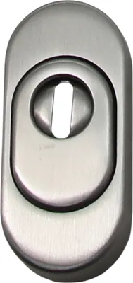 Produktbild von Edelstahl Schutzrosette SR-5246 Oval Schieberosette mit ZA Türbeschlag