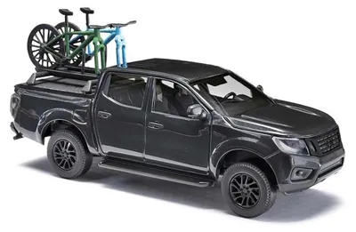 Image de Busch 53724 - H0 - Nissan Navara avec deux vélos - Neuf