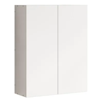 Produktbild von Badezimmerschrank Wandhängend Weiss 2-Türig Modern 3 Einlegeböden 60 Cm