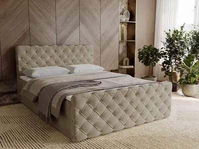 Produktbild von GrainGold Boxspringbett Lunaris  140x200 - Bett mit Matratze und Topper - Boxspringbett mit Bettkasten und Matratze - Hellbraun (Elegance 5)