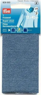 Produktbild von Prym Flickstoff Jeans (bügeln) 12 x 45 cm mittelblau